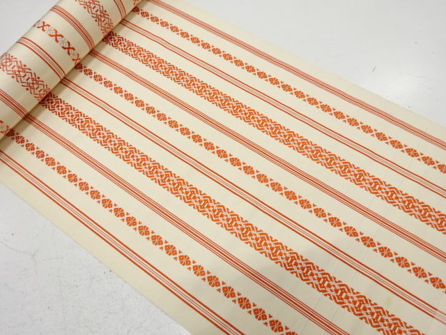 JAPANESE KIMONO / ANTIQUE BOLT FOR HASSUN OBI / SILK / CHIKUZEN HAKATA